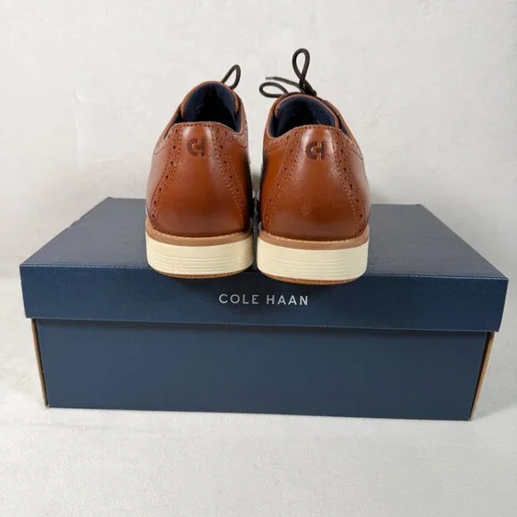 Cole Haan Flexgrand+ Cap Oxford Shoes Men Size 12 British Tan C40341 NWB - Picture 3 of 11